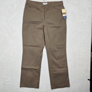 Coldwater Creek Women's Size 16‎ Tan Aspenwood Natural Waist Straight Leg Pants